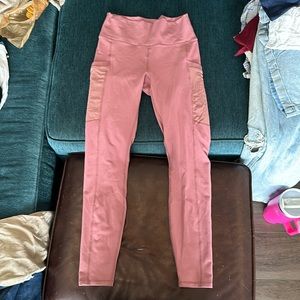 Fabletics Pink legging with side pockets- size S